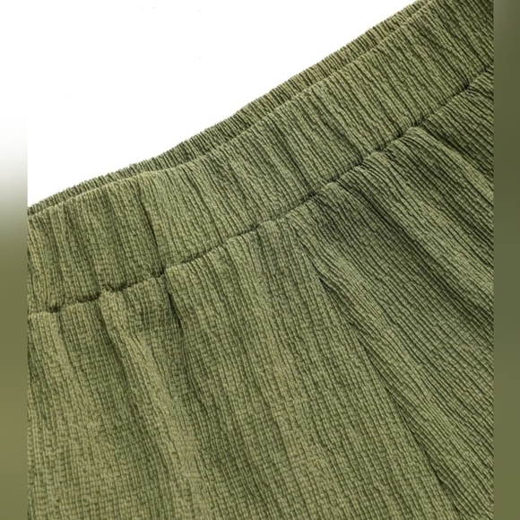 2X CIDER Easy Solid Texture Elastic Waist Trousers - Picture 6 of 7